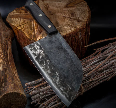 Handcrafted Forged Steel Vegetable Knife, Portable Outdoor Tool