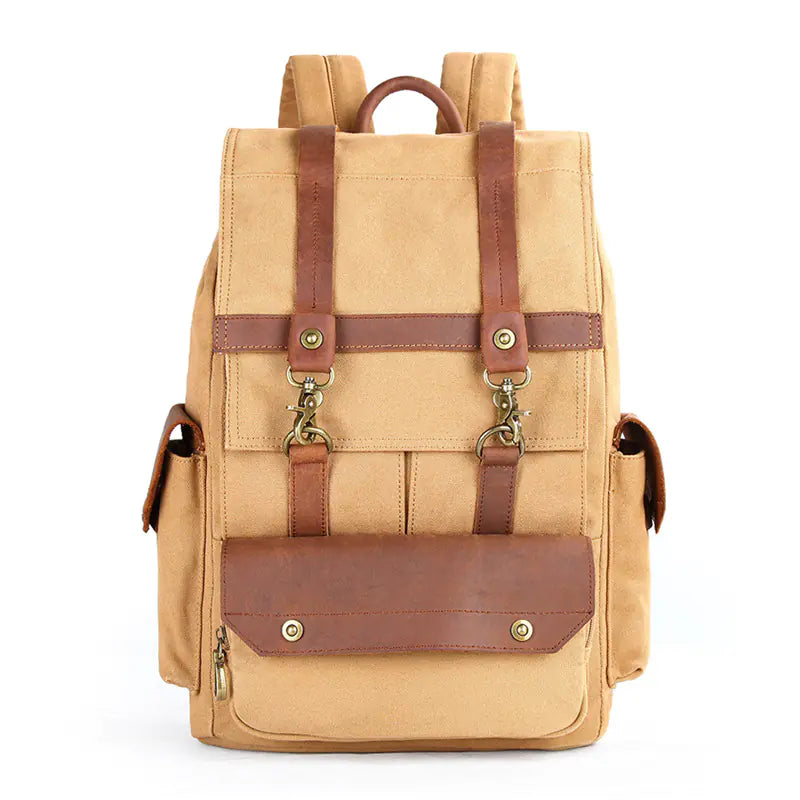Vintage Crazy Horse Leather Canvas Bag in Seven Colors
